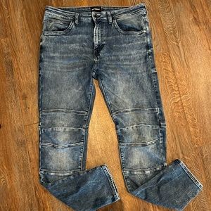Karl Lagerfeld Moto jeans men’s 34 x 32 denim stretch slim straight midrise.